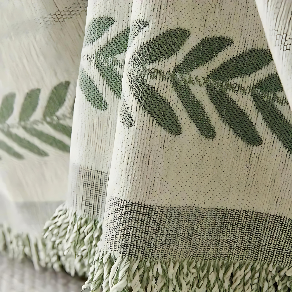 Serene Oasis Sofa Protector Rustic Tassel Couch Cover