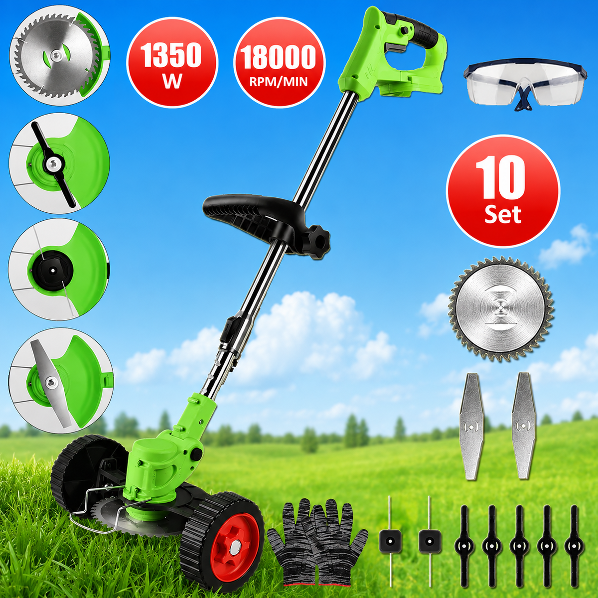 Adjustable Cordless Grass Trimmer for Garden Edges
