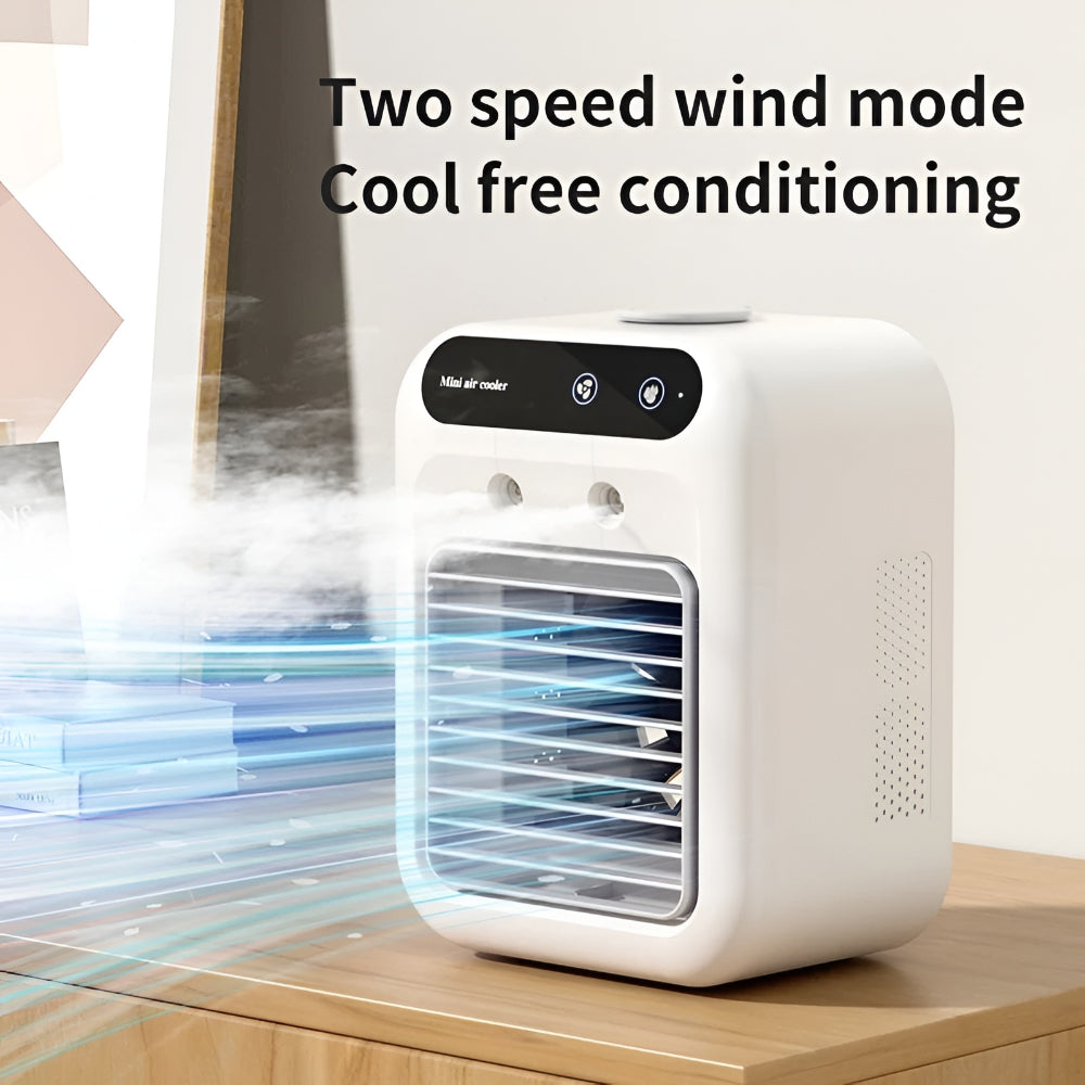 Portable Mini Air Cooler with Mist for Personal Desk Cooling