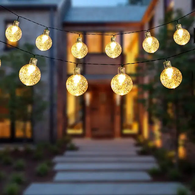 Outdoor Solar LED String Lights with Automatic Lighting