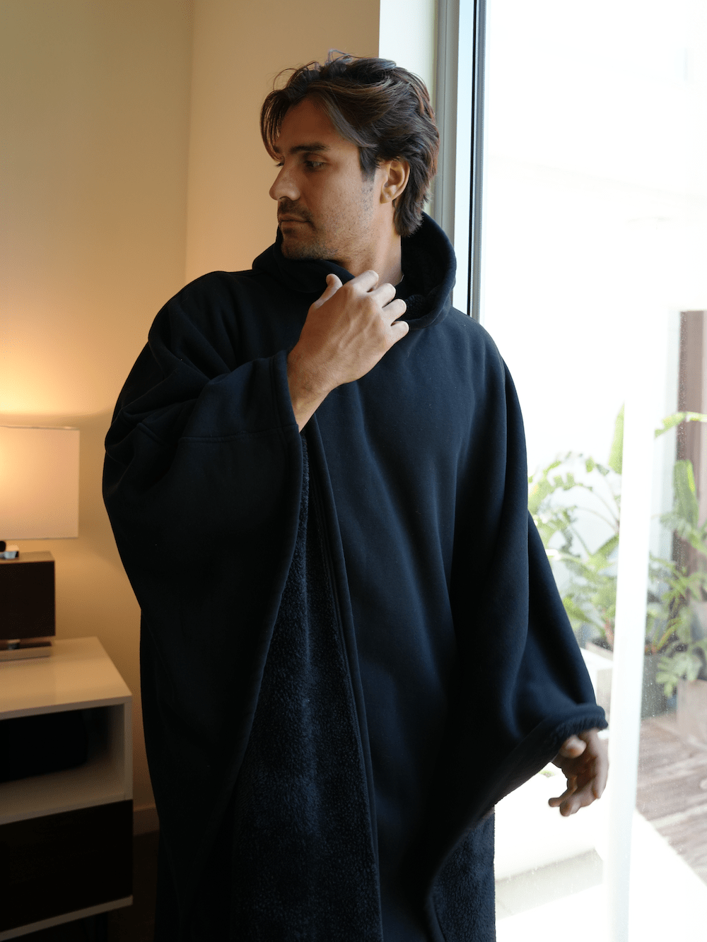 Weighted Cloak Hoodie – Sensory-Friendly Cotton Hoodie with Faux Fur Lining, Cozy Oversized Comfort