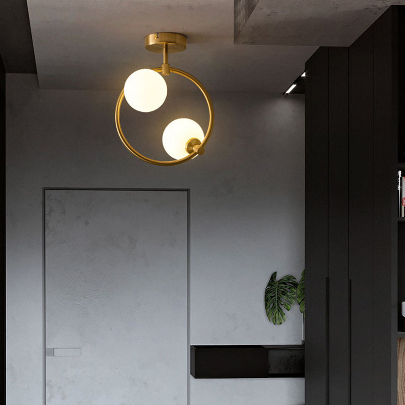 Scandinavian Ceiling Lights with Curved Globe Design