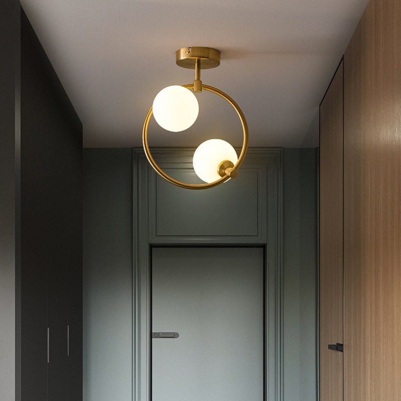 Scandinavian Ceiling Lights with Curved Globe Design