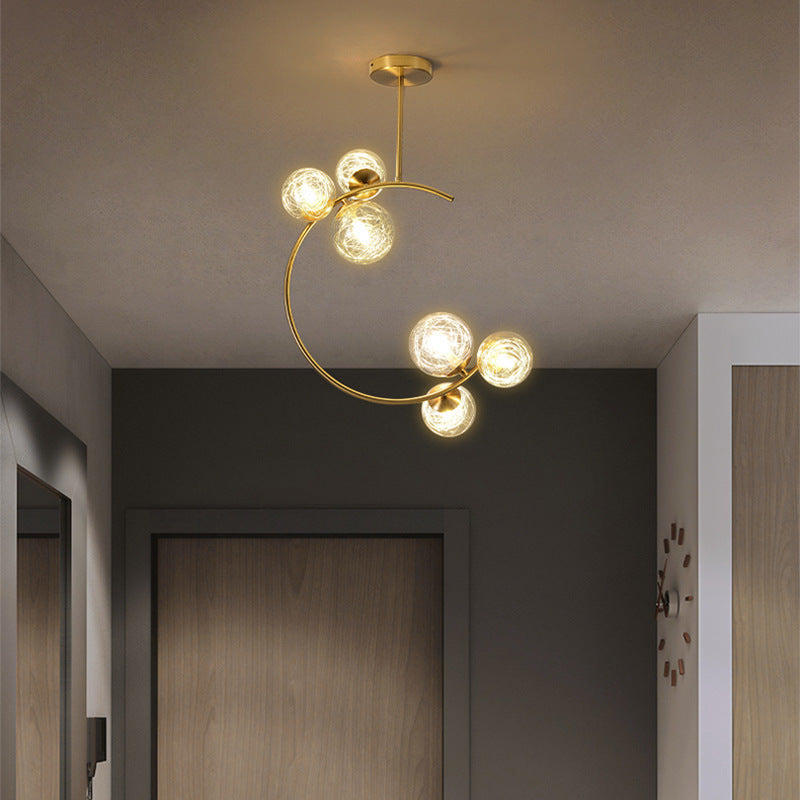 Scandinavian Ceiling Lights with Curved Globe Design