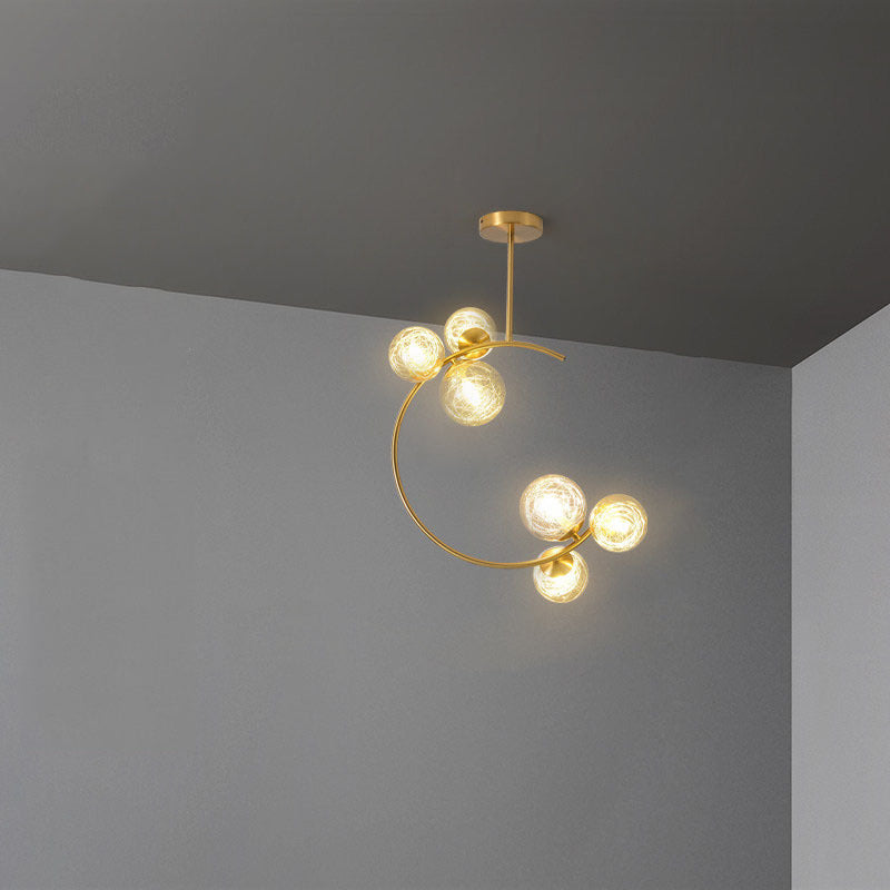 Scandinavian Ceiling Lights with Curved Globe Design