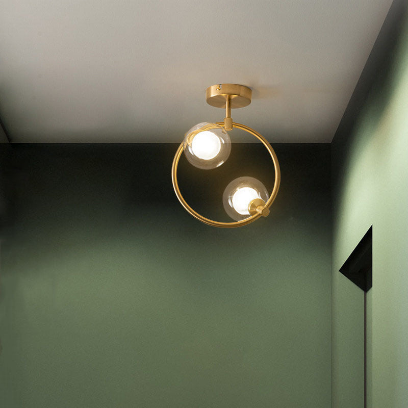 Scandinavian Ceiling Lights with Curved Globe Design