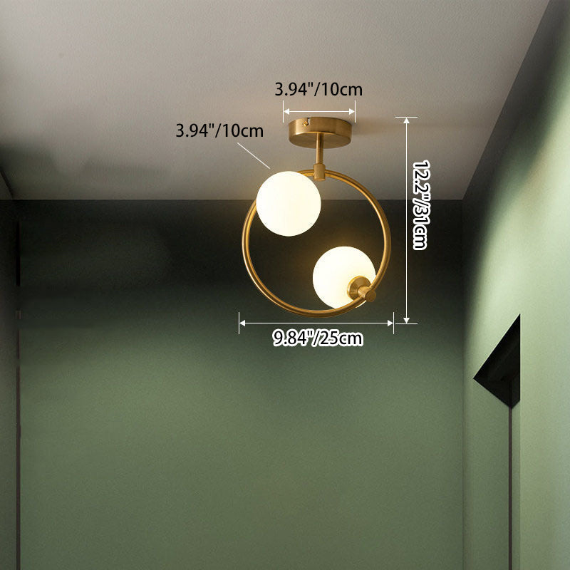 Scandinavian Ceiling Lights with Curved Globe Design