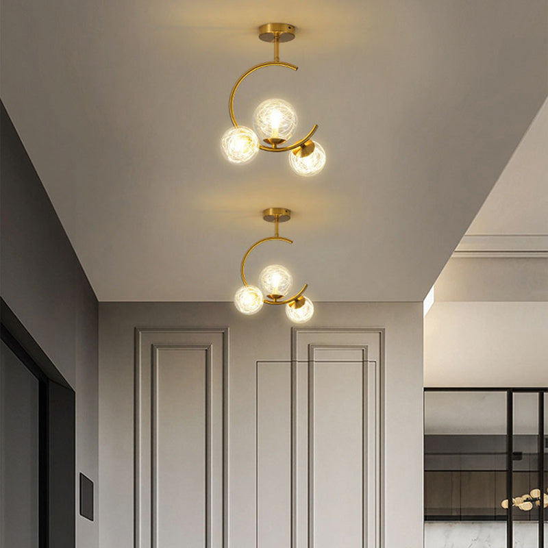 Scandinavian Ceiling Lights with Curved Globe Design