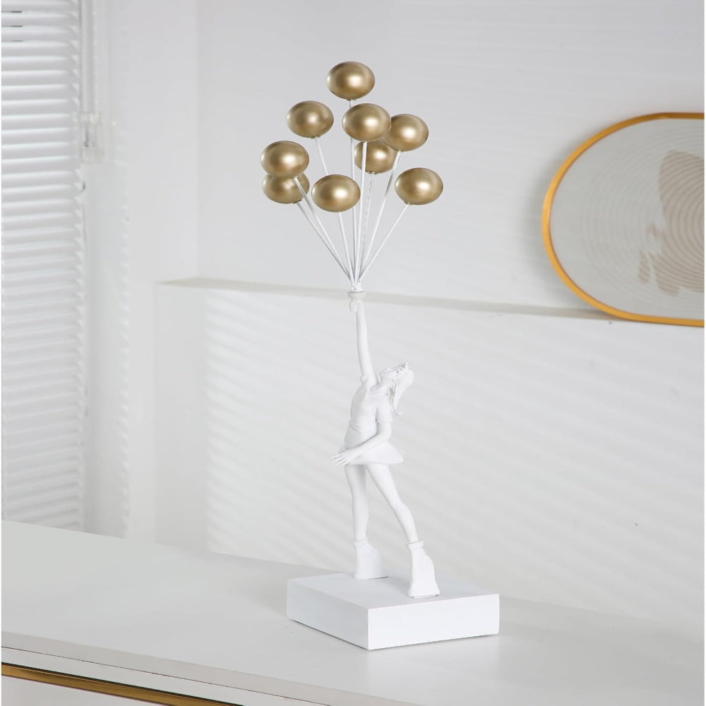 Decorative Girl Sculpture Modern Balloon Figure for Home Décor
