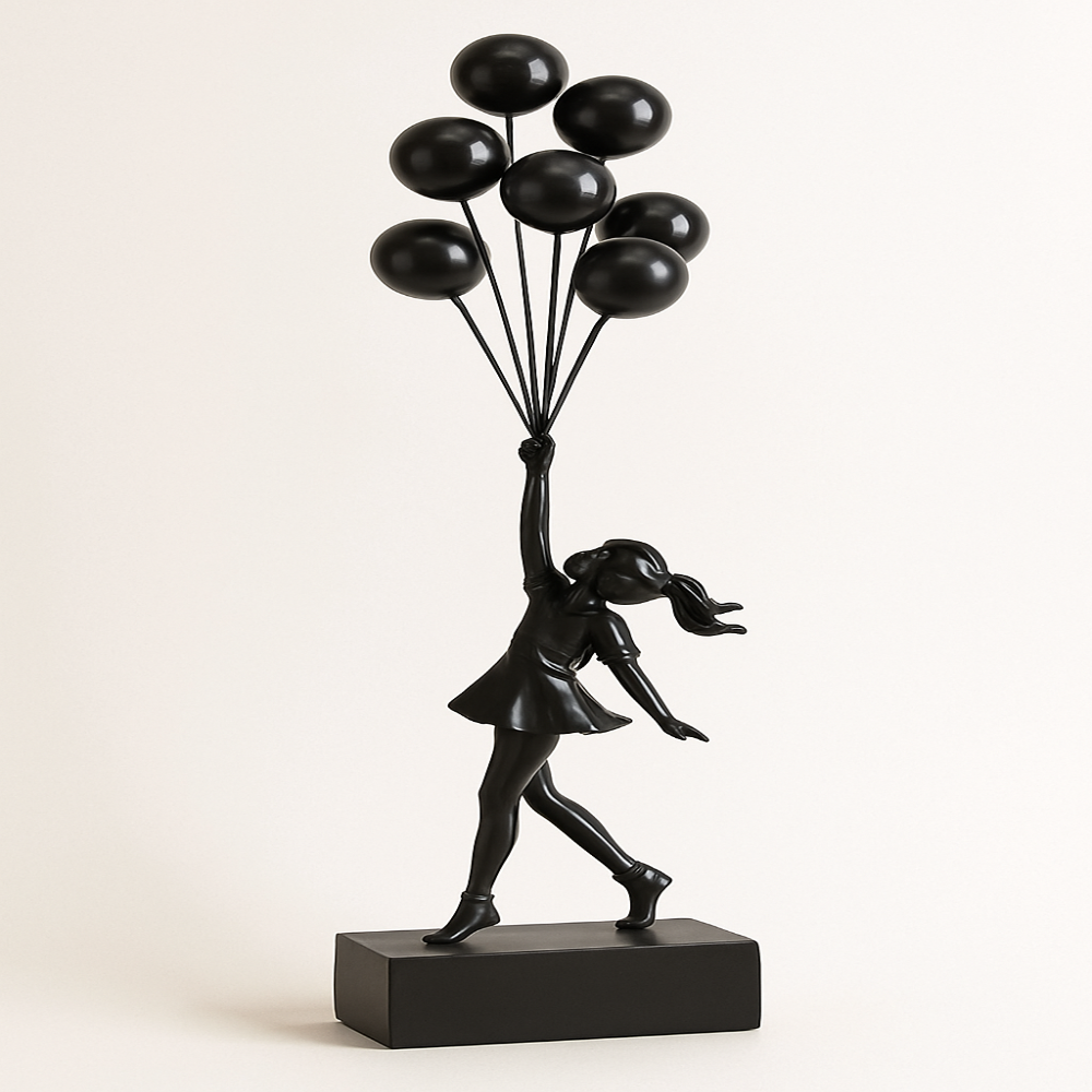 Decorative Girl Sculpture Modern Balloon Figure for Home Décor