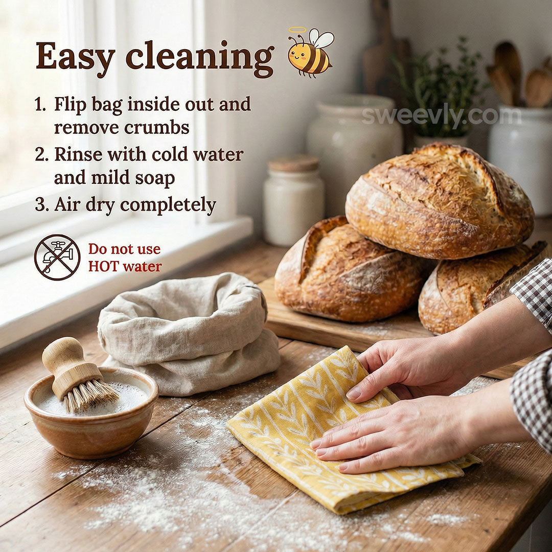 Premium 100% Cotton-Beeswax Bread Bags