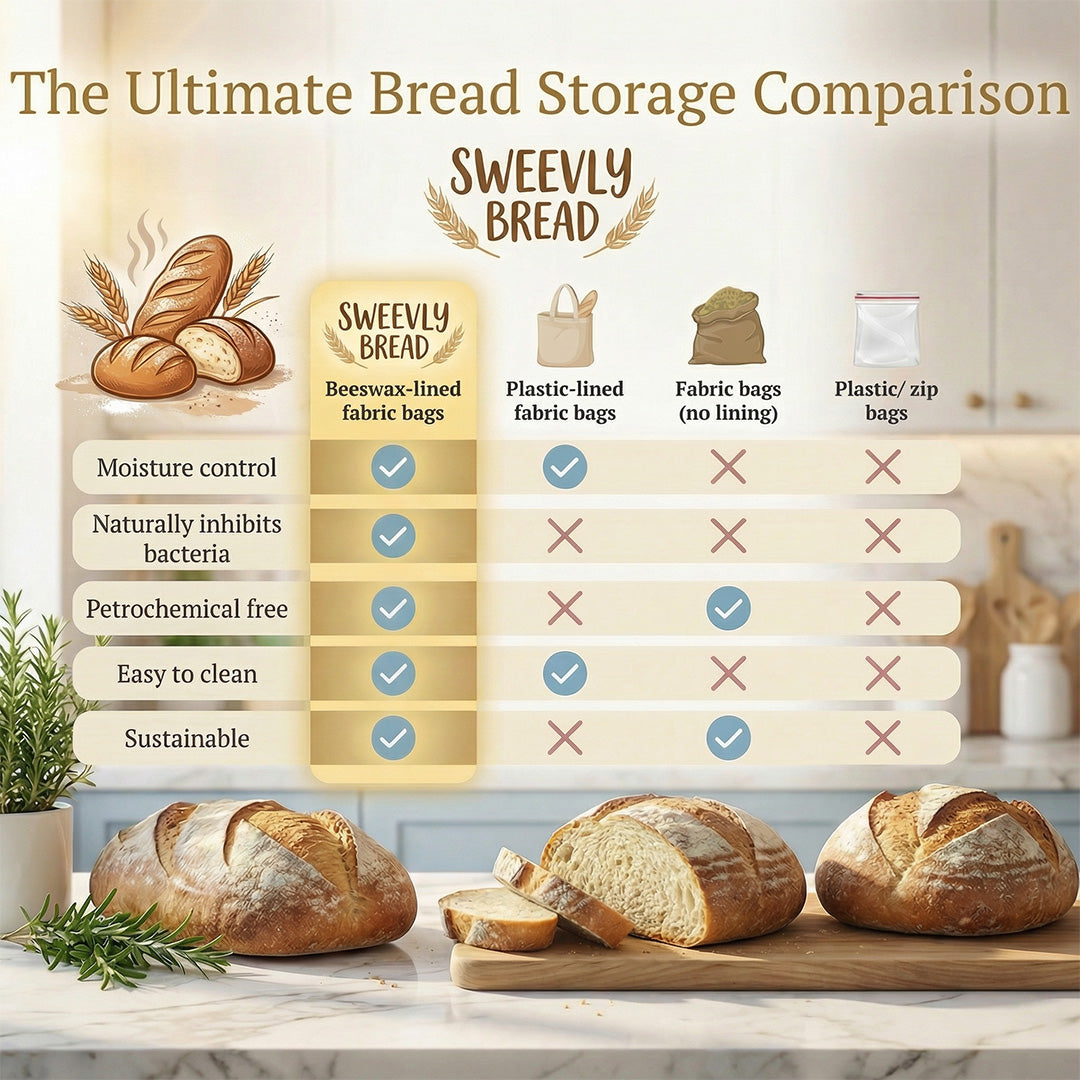 Premium 100% Cotton-Beeswax Bread Bags