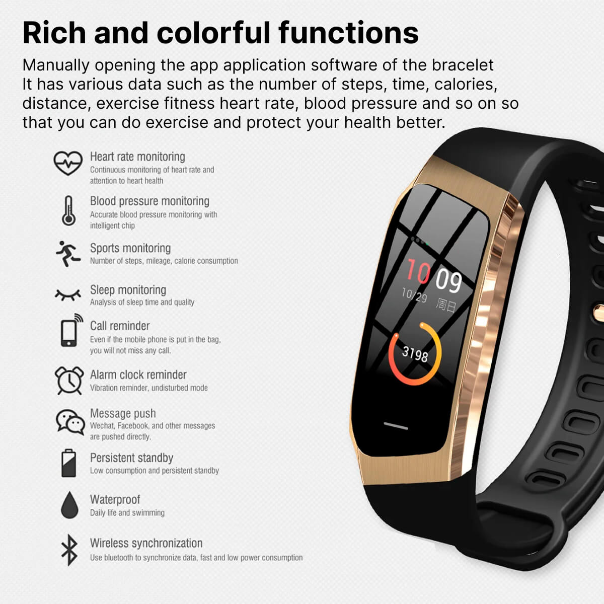 Fitness Smartwatch with Sleep & Activity Tracking