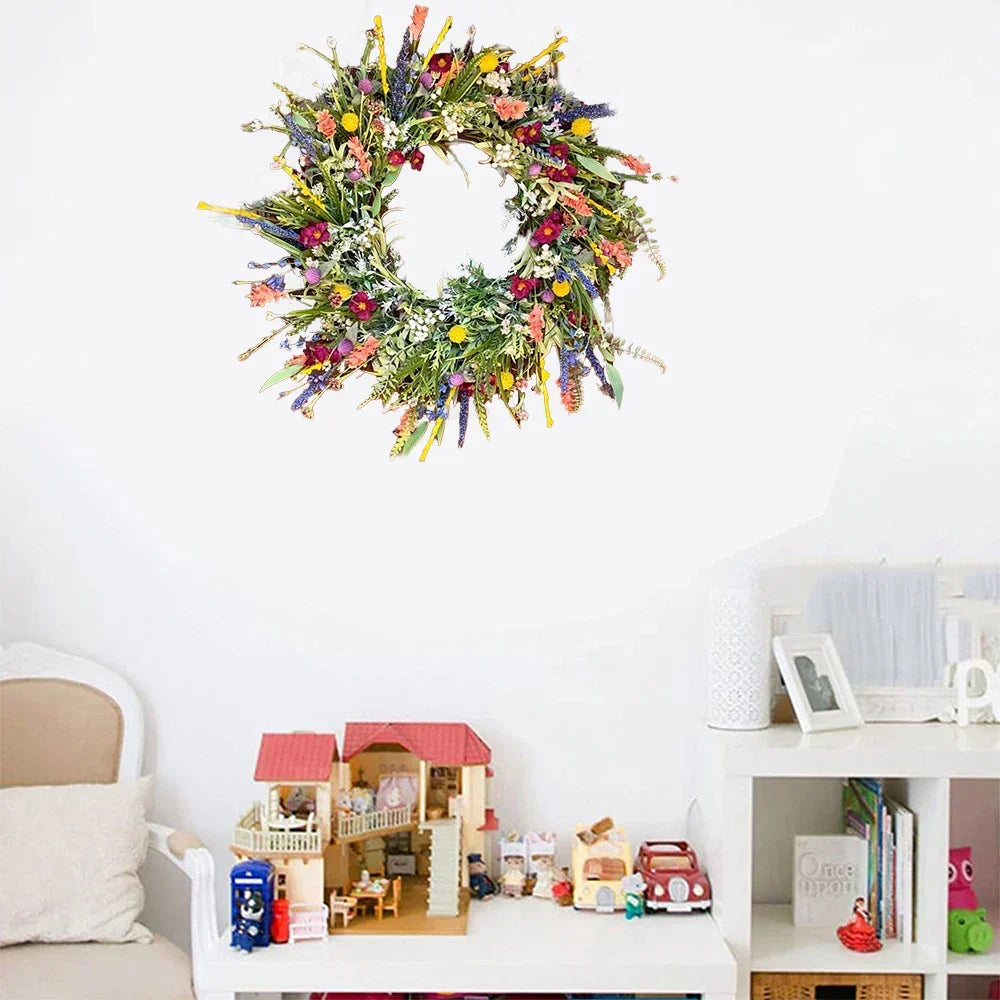 Decorative Artificial Flower Wreath Indoor and Outdoor Door Display