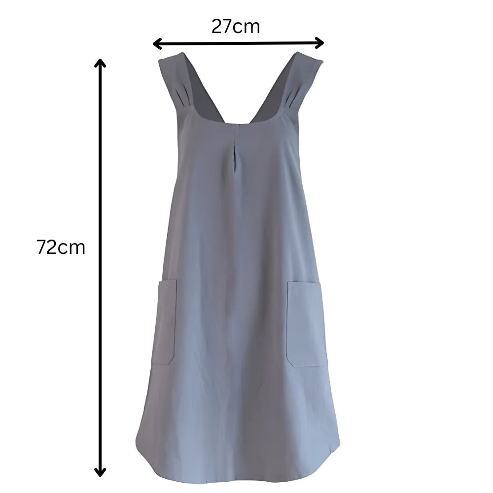 Minimalist Apron Dress Comfortable Cross‑Back Style with Pockets