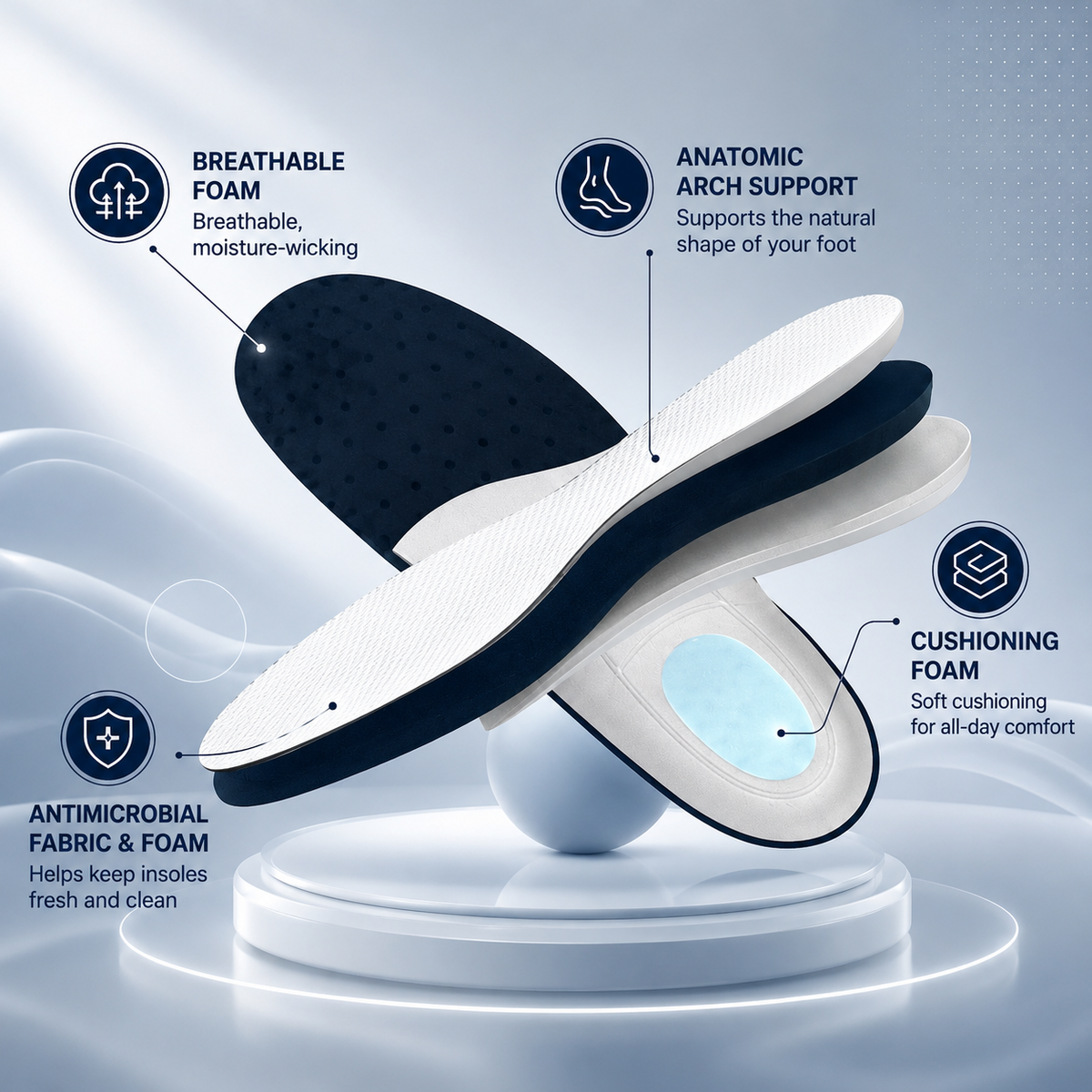 Women's Wide Fit Everyday Sneakers with Slip-Resistant Sole