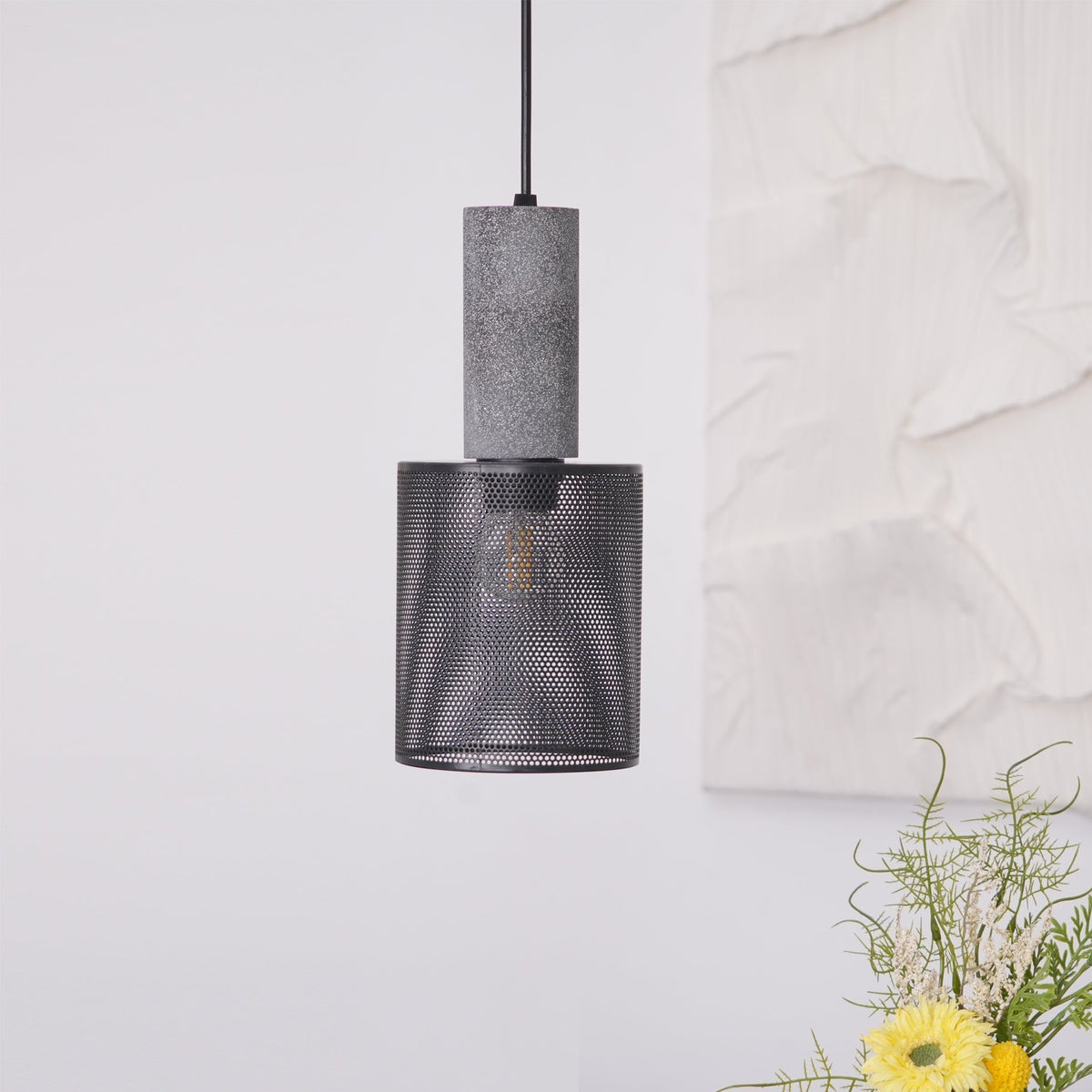 Minimalist Industrial Cylindrical Design Pendant Light