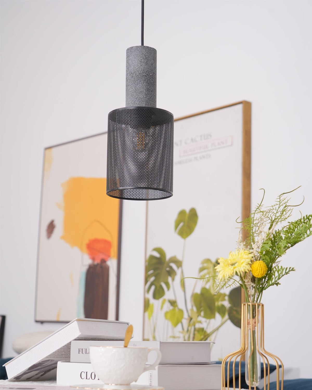 Minimalist Industrial Cylindrical Design Pendant Light
