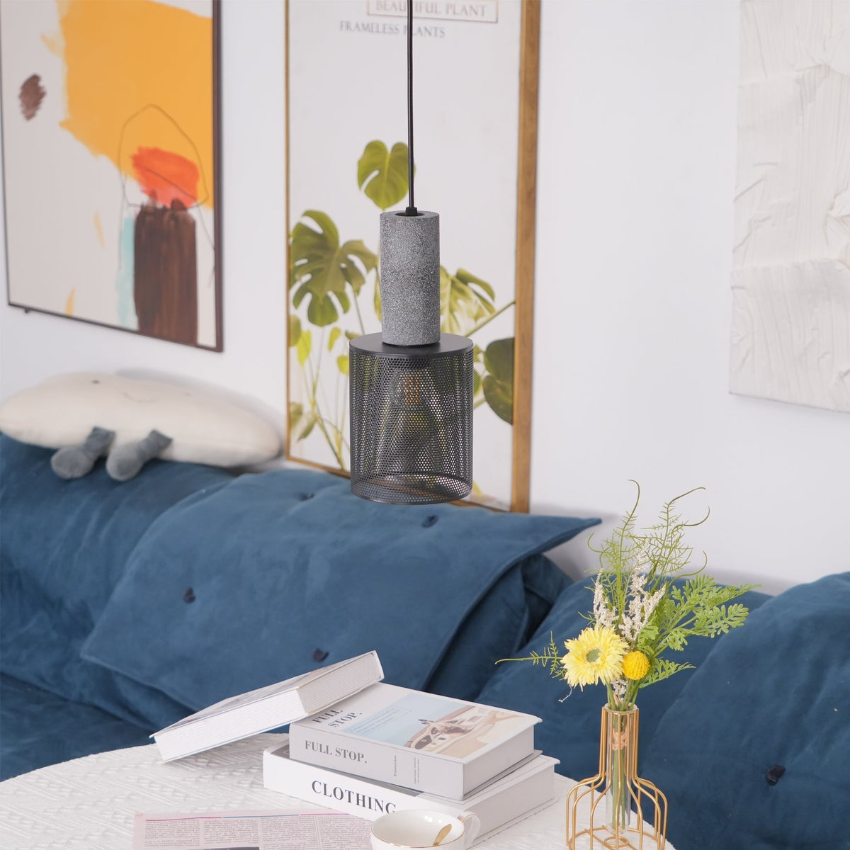 Minimalist Industrial Cylindrical Design Pendant Light