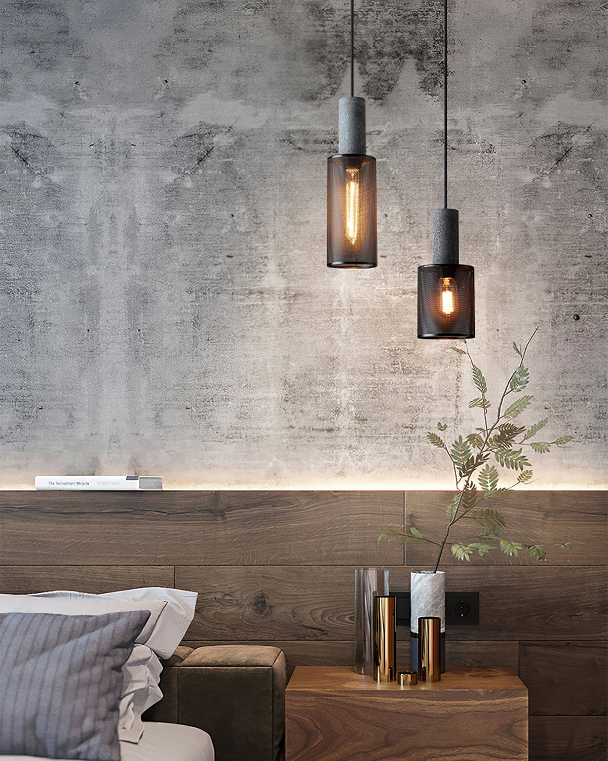 Minimalist Industrial Cylindrical Design Pendant Light