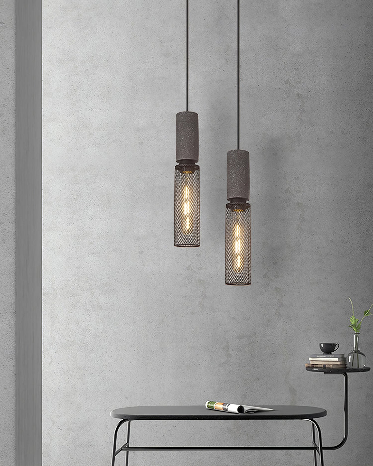 Minimalist Industrial Cylindrical Design Pendant Light