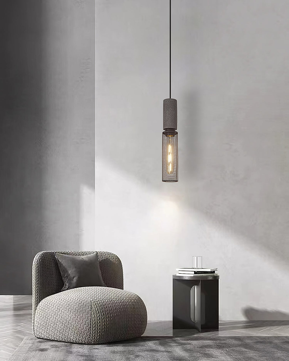 Minimalist Industrial Cylindrical Design Pendant Light