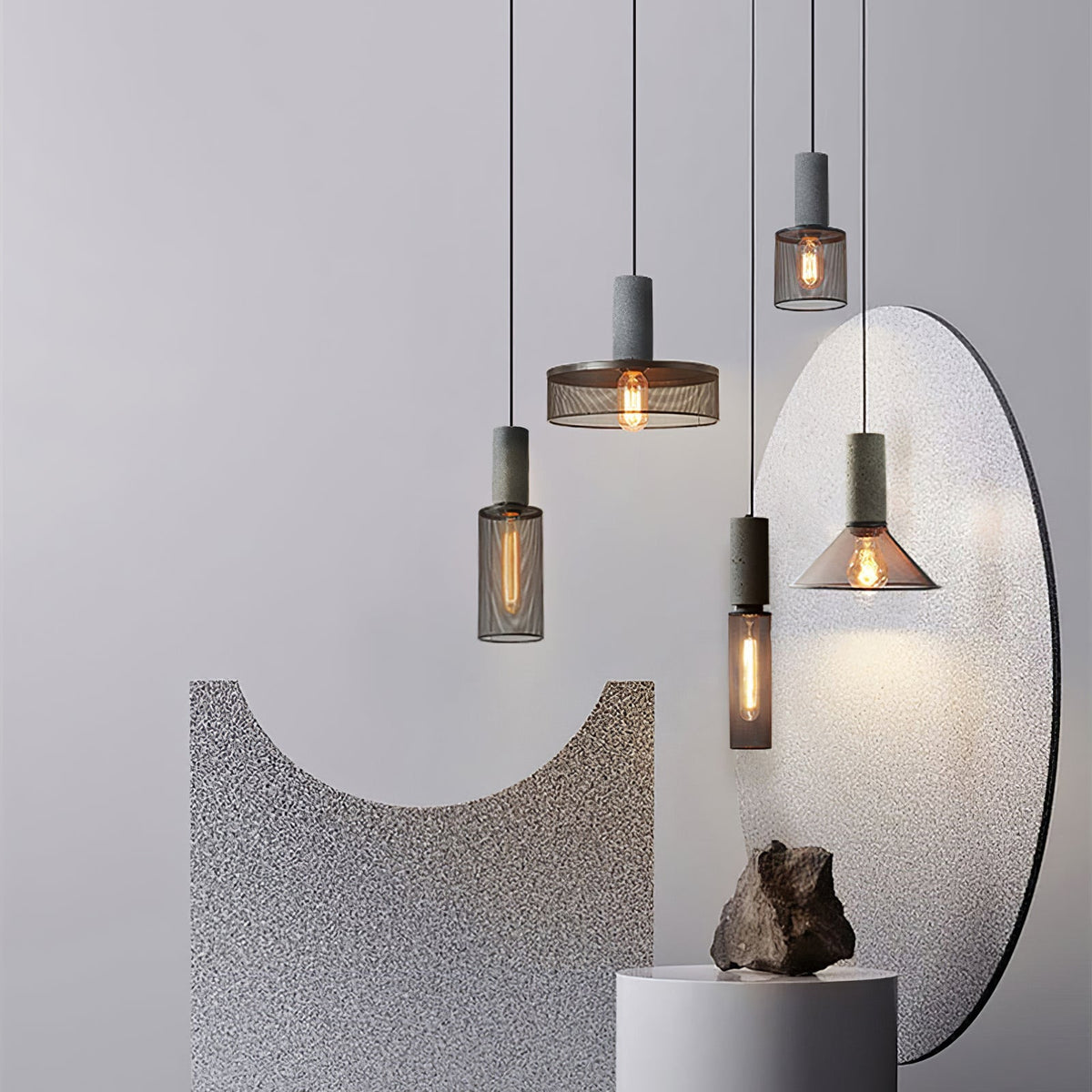Minimalist Industrial Cylindrical Design Pendant Light