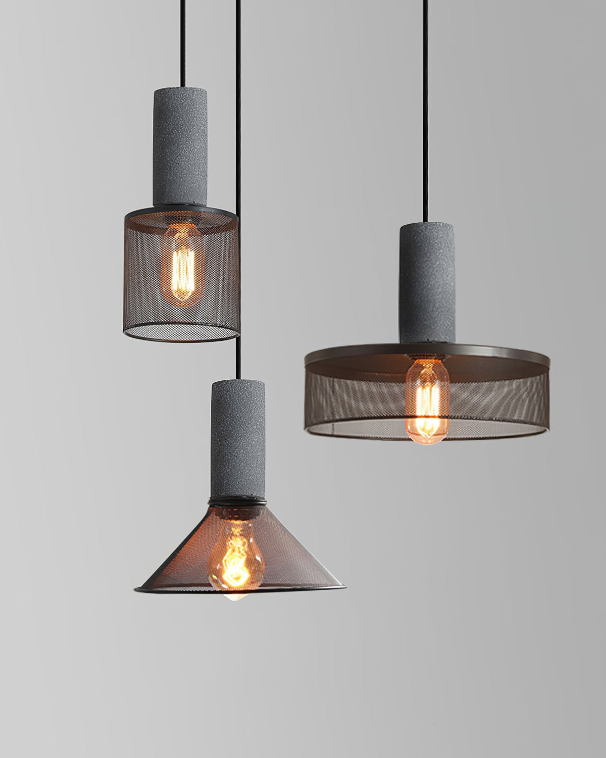 Minimalist Industrial Cylindrical Design Pendant Light