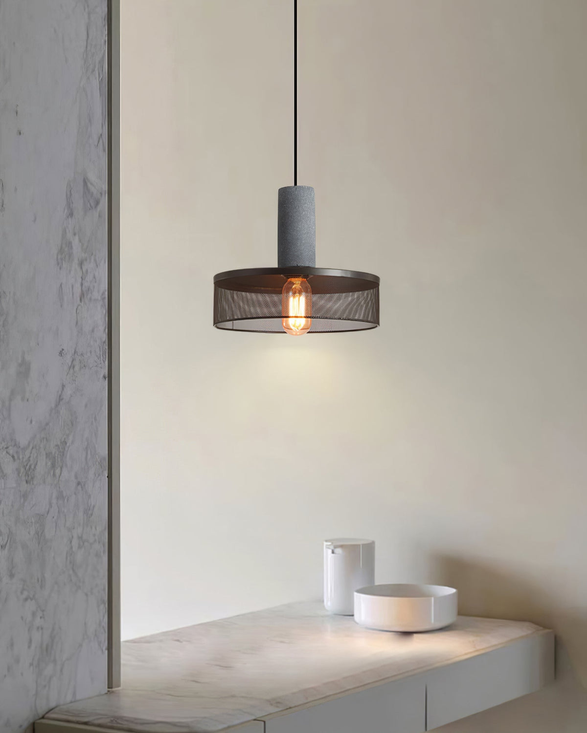 Minimalist Industrial Cylindrical Design Pendant Light