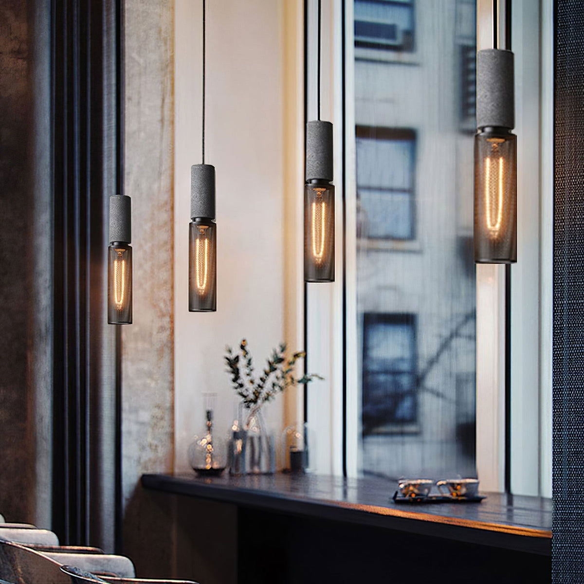 Minimalist Industrial Cylindrical Design Pendant Light