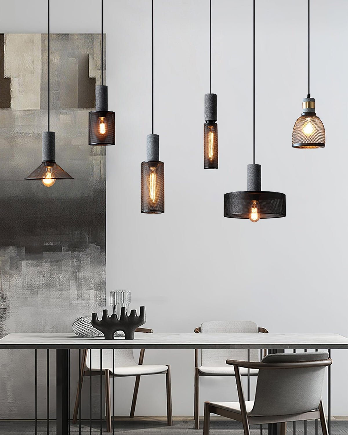 Minimalist Industrial Cylindrical Design Pendant Light