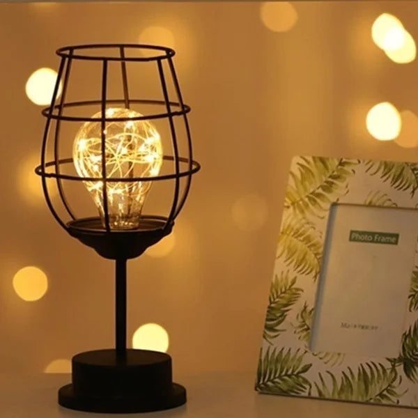 Retro Accent Hollow Lamp for Home
