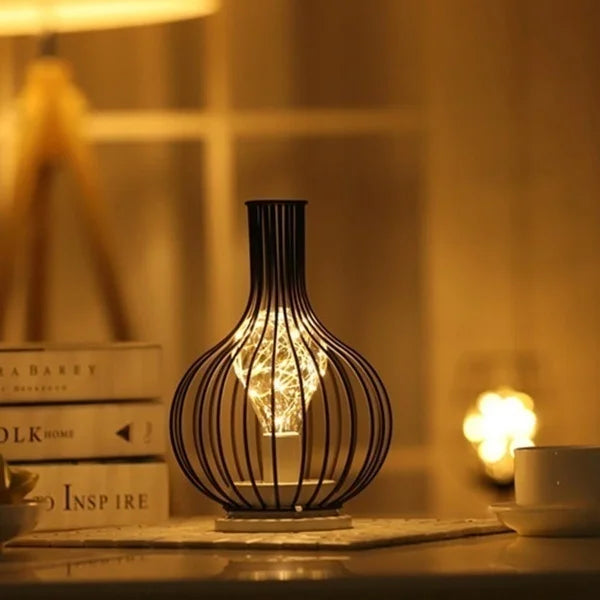 Retro Accent Hollow Lamp for Home