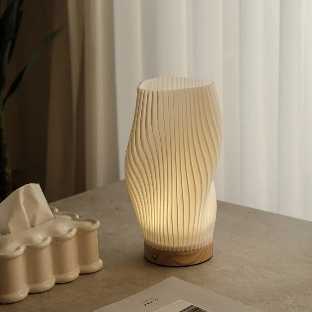 Contemporary Accent Lamp Stylish Wave Design with Adjustable Glow
