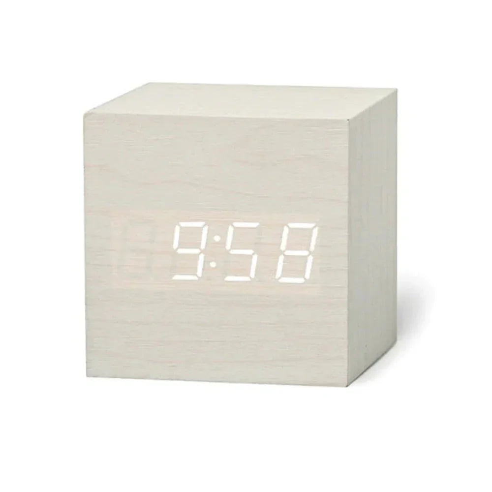 Mini LED Alarm Clock Compact Desk Clock with Night Mode