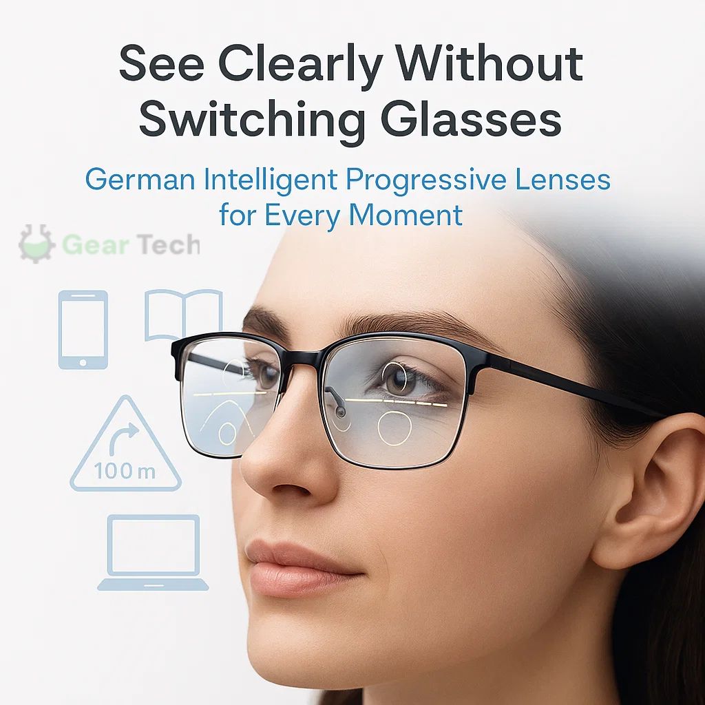 Progressive Reading & Driving Glasses with Anti‑Glare