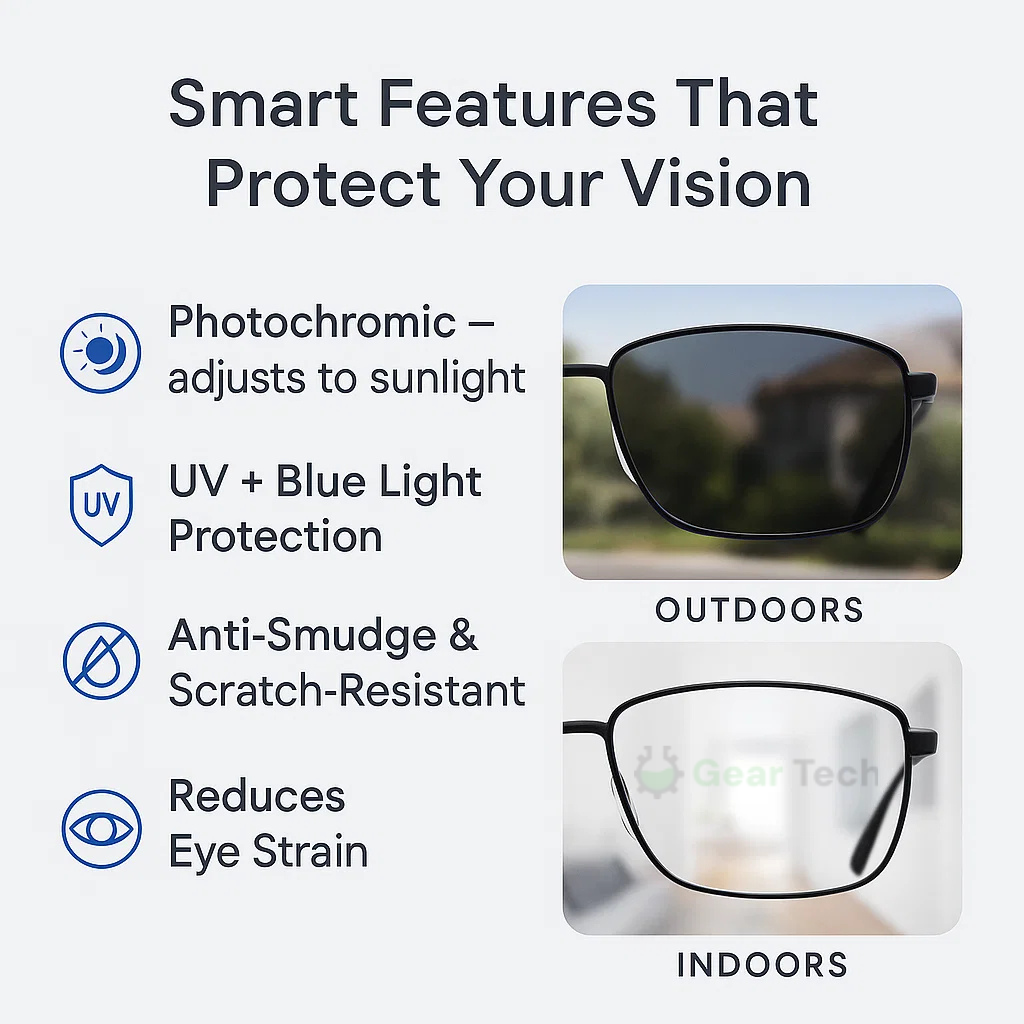 Progressive Reading & Driving Glasses with Anti‑Glare