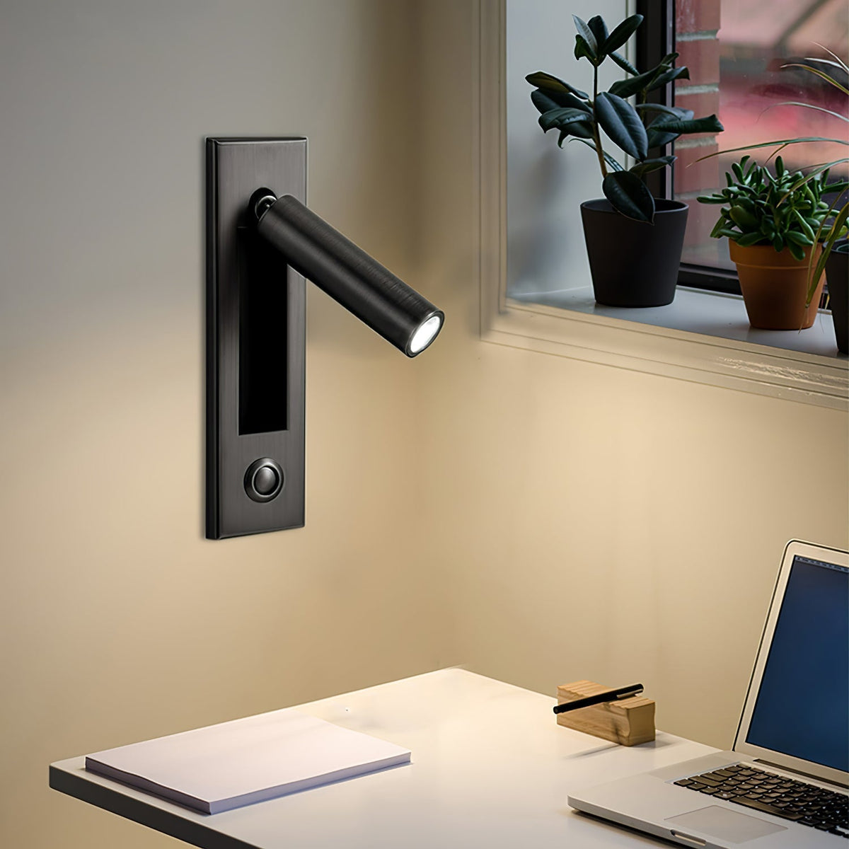Slim Flush‑Mount Reading Wall Lamp
