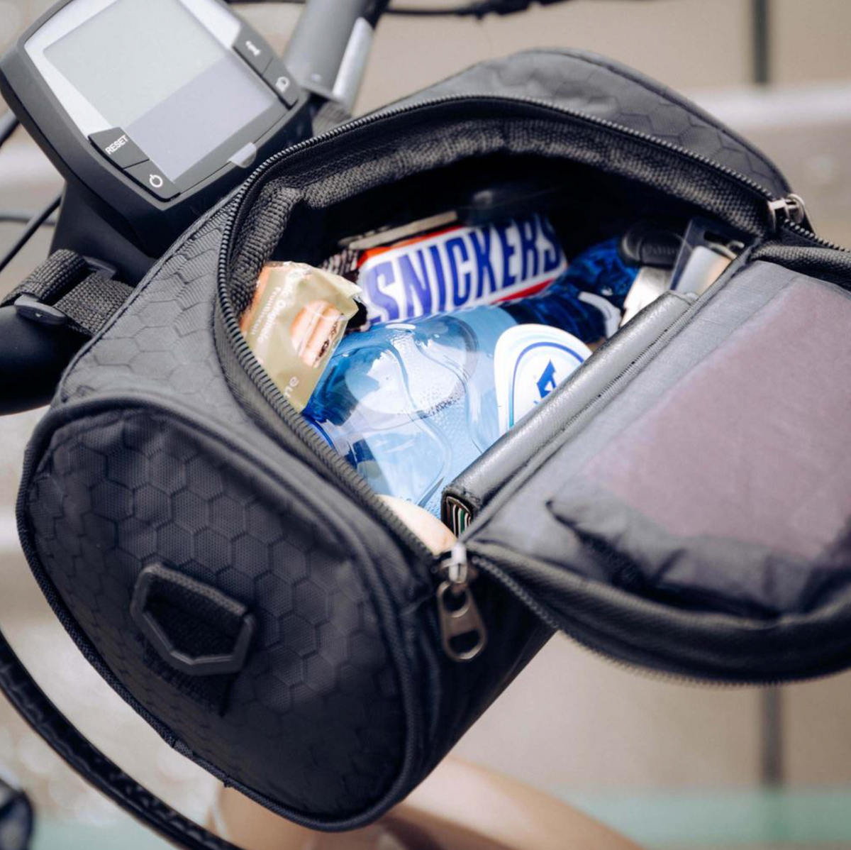 Cycling Storage Bag with Clear Phone Access and Secure Fit