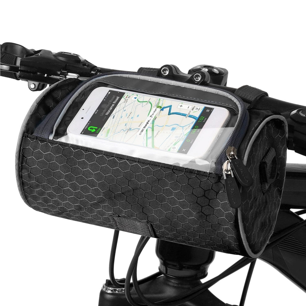 Cycling Storage Bag with Clear Phone Access and Secure Fit