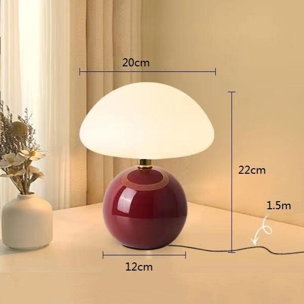Minimalist Retro Mushroom Table Lamp Warm Adjustable Light