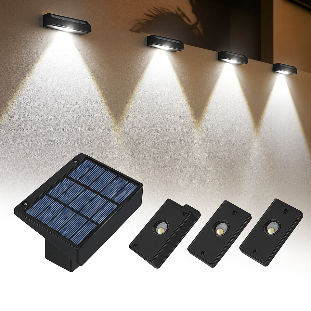 Solar Garden Light Outdoor LED Pathway Lighting with Auto On