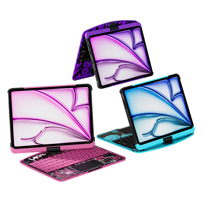 Transparent 360° iPad Keyboard Case