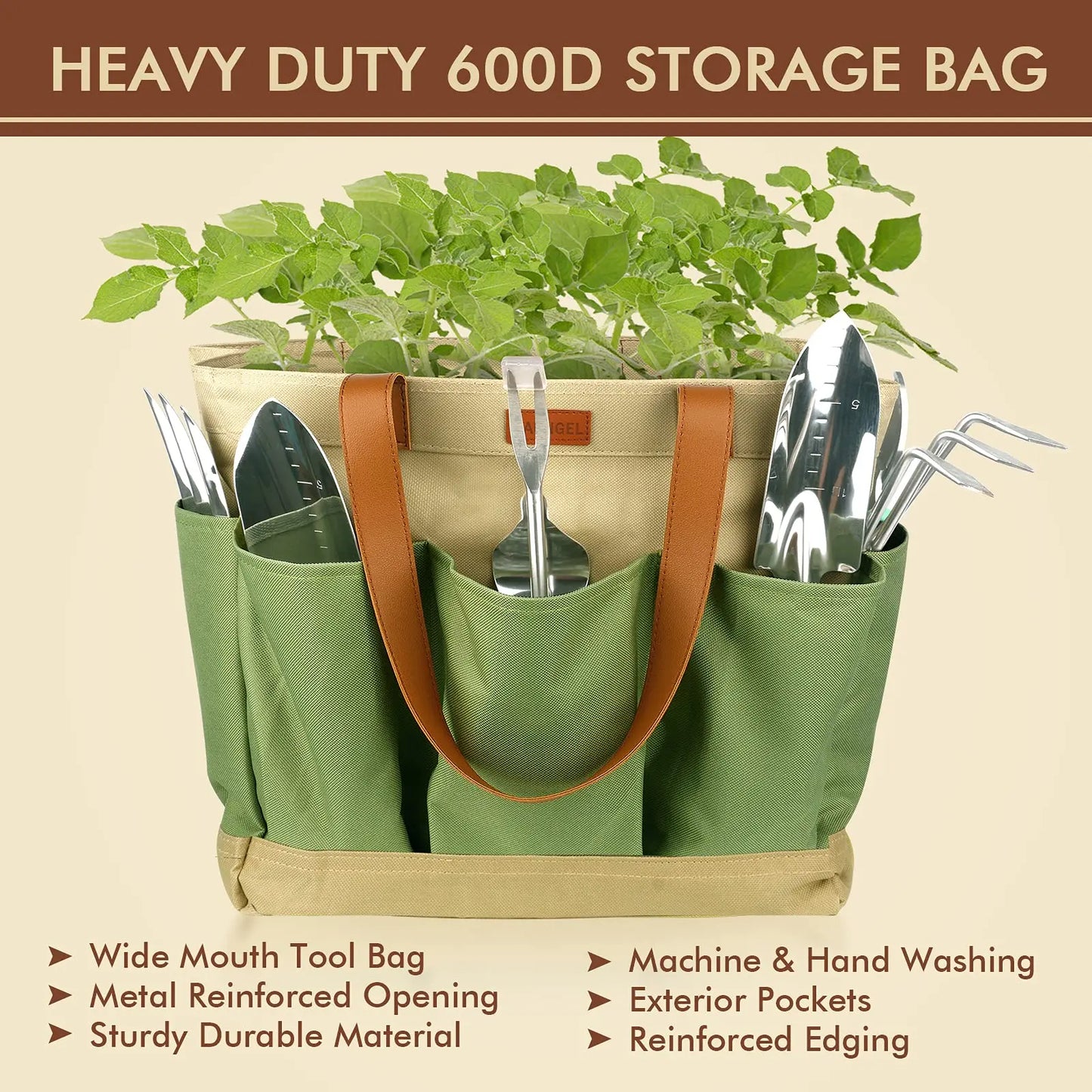 10-piece Set Gardening Tools Heavy Duty Stainless Steel Garden Supplies Hand Tools With Wooden Handle Garden Gifts for Boys