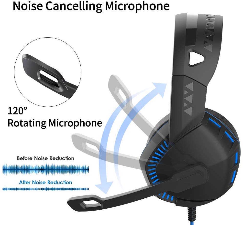 Multi‑Platform Headphones with LED Light and Volume Control