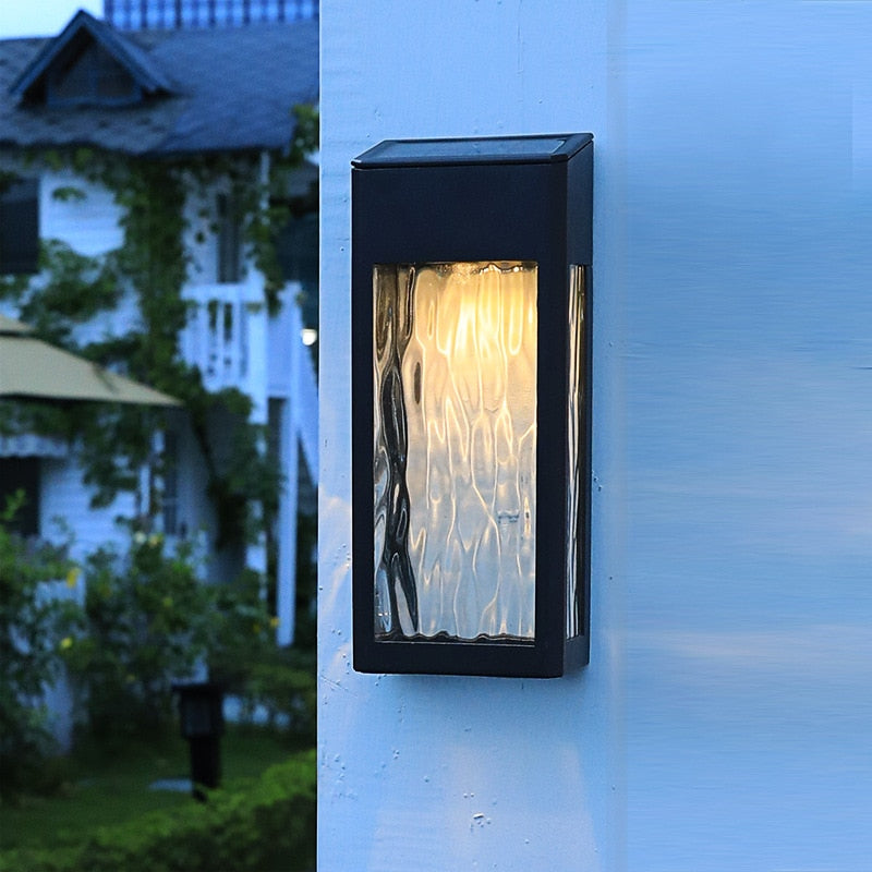 Solar Outdoor Wall Lamp with Sensor