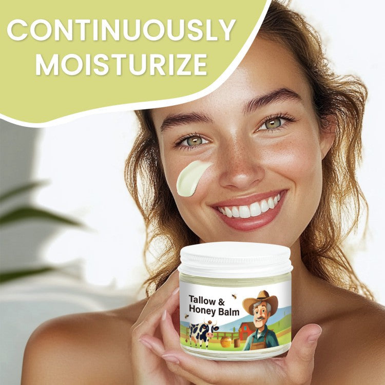 Tallow Honey Balm – Organic Moisturizer for Sensitive Skin with Honey & Olive Oil