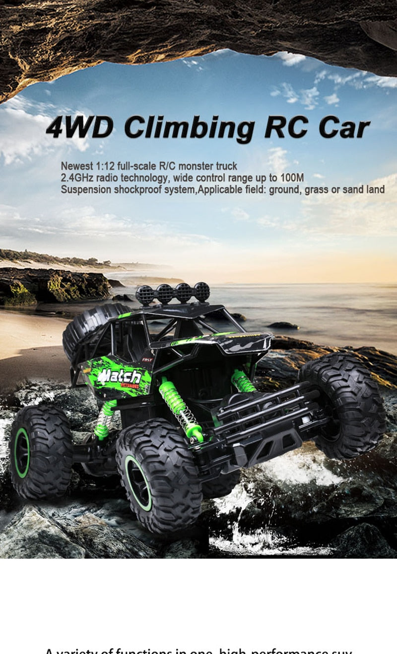 Remote Control 4x4 Off‑Road Monster Truck