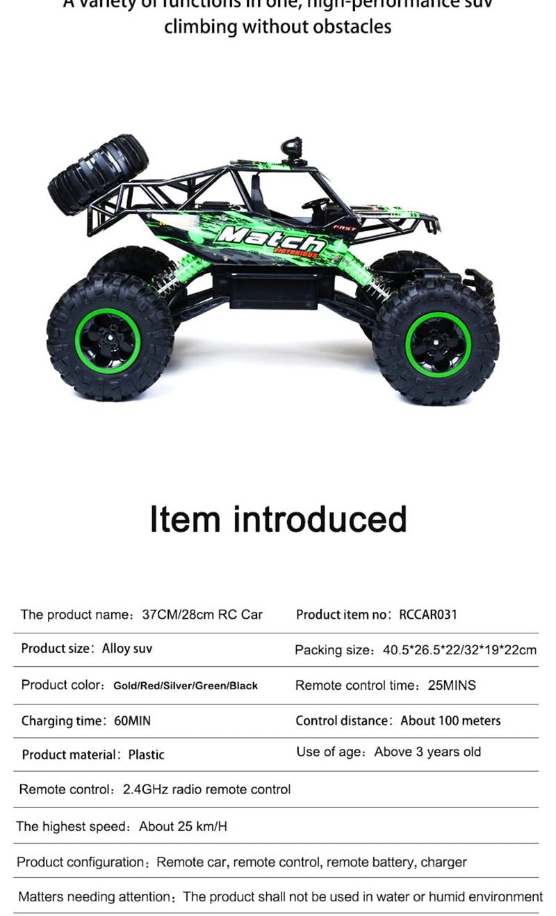Remote Control 4x4 Off‑Road Monster Truck