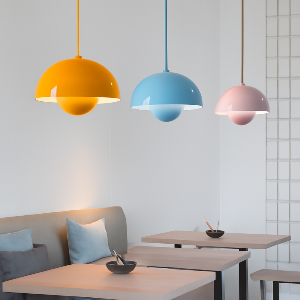 Colourful Half-Moon Pendant Hanging Light